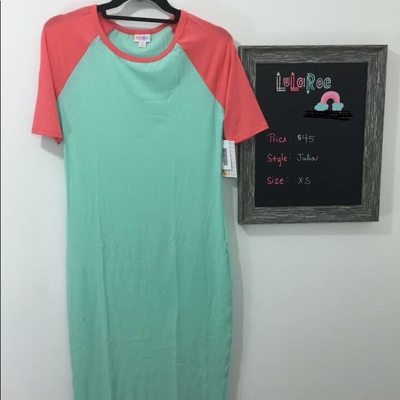 LuLaRoe Dresses & Skirts - NWT LuLaRoe Seafoam Green & Coral Julia